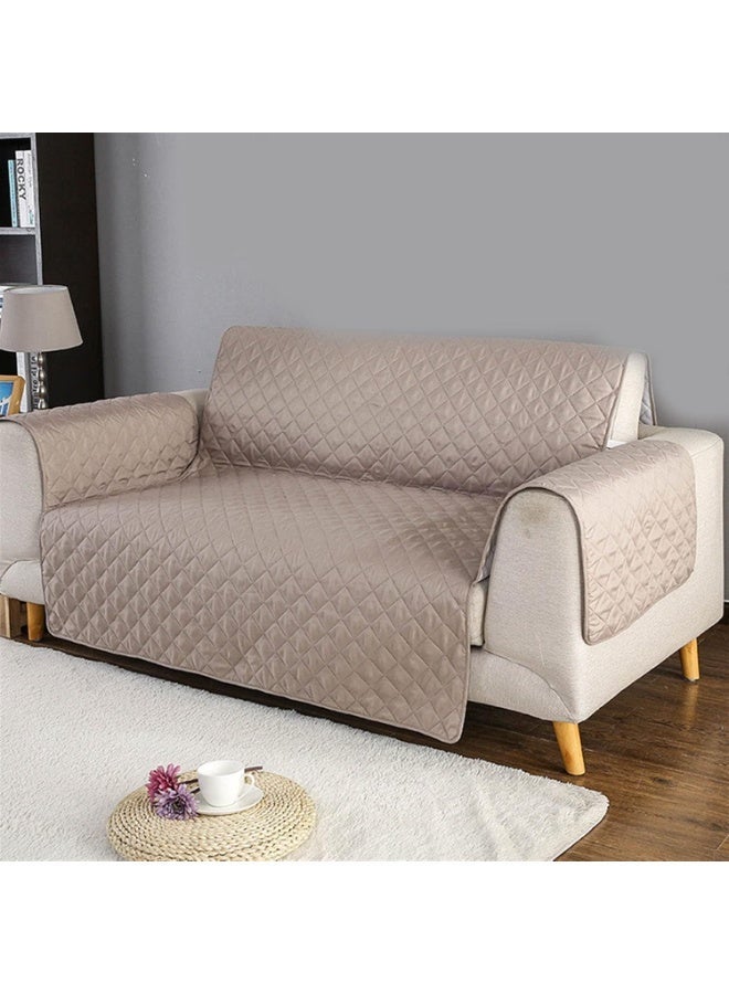 1/2/3 Seater Sofa Cover Quilted Anti-wear Anti-Slip Couch Recliner Furniture Protector (Color : Coffee, Size : 3 Seater) - Image 3